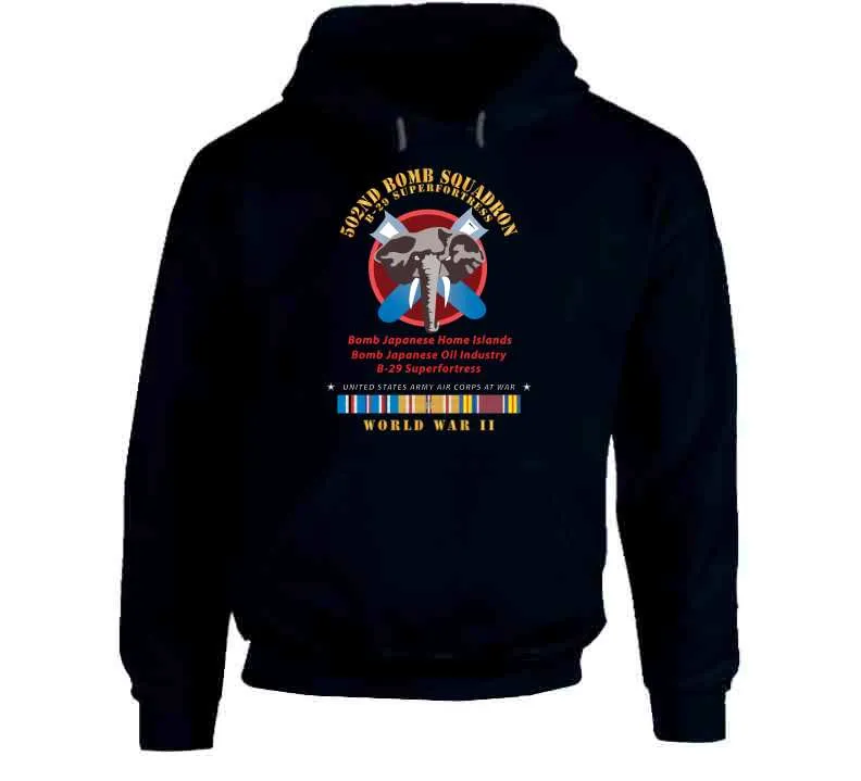 502nd Bomb Squadron - B-29 Superfortress - Campaigns - World War Ii W Pac Svc - Classic T Shirt, Crewneck Sweatshirt, Hoodie, Long Sleeve