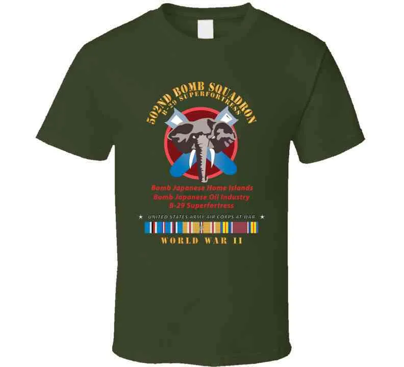 502nd Bomb Squadron - B-29 Superfortress - Campaigns - World War Ii W Pac Svc - Classic T Shirt, Crewneck Sweatshirt, Hoodie, Long Sleeve