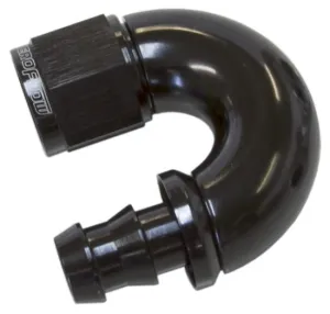 510 Series Full Flow Tight Radius Push Lock 180° Hose End -6AN AF516-06BLK