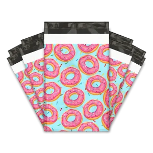 6x9" Donut Designer Poly Mailers Shipping Envelopes Premium Printed Bags