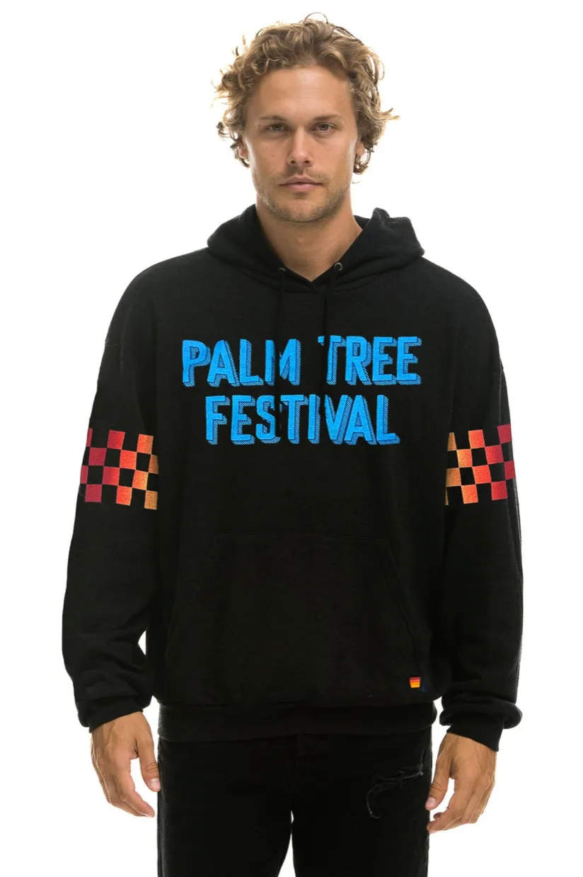 Aviator Nation PALM TREE FESTIVAL ASPEN 2023 PULLOVER HOODIE RELAXED - BLACK