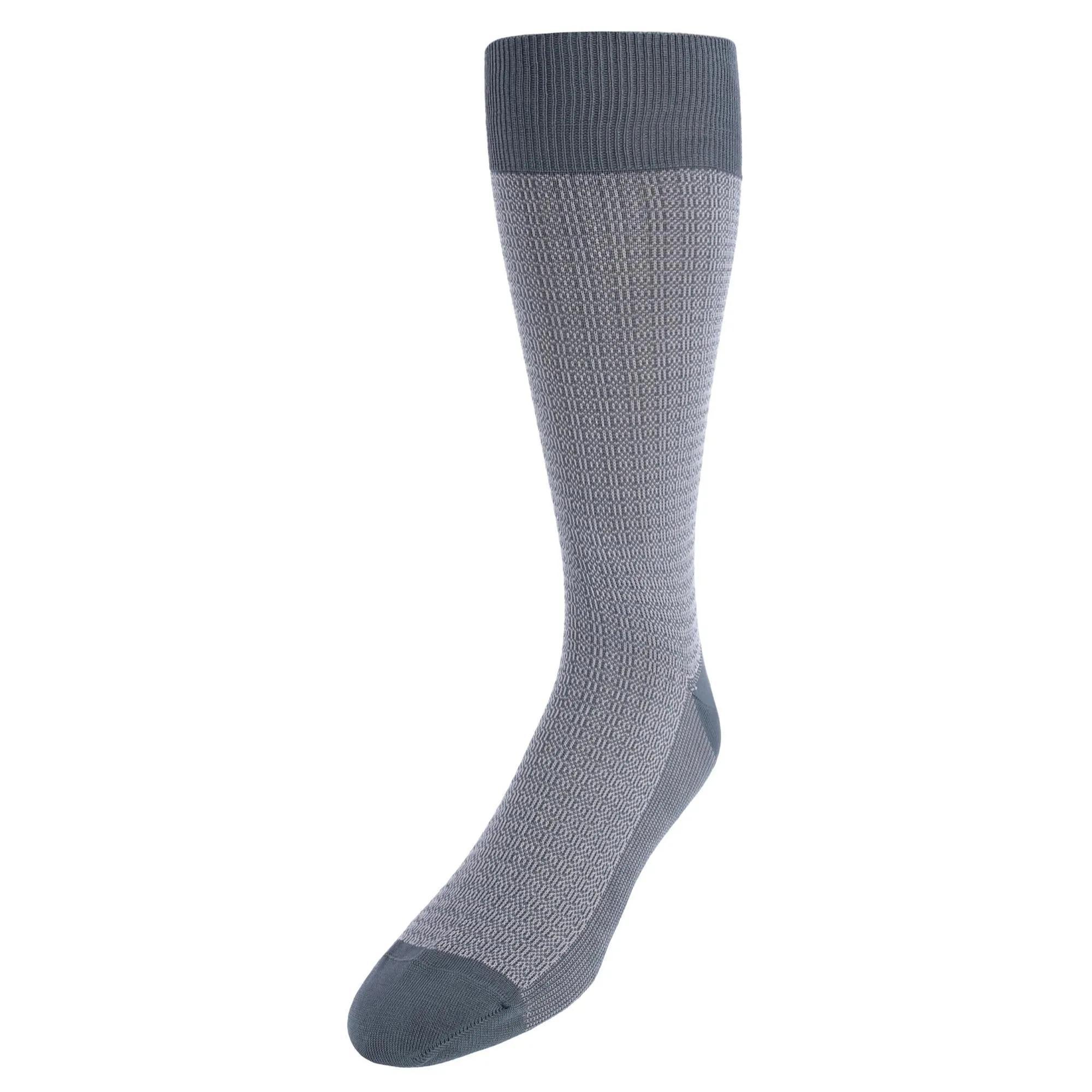 Bernard Chain Link Mercerized Cotton Mid-Calf Socks