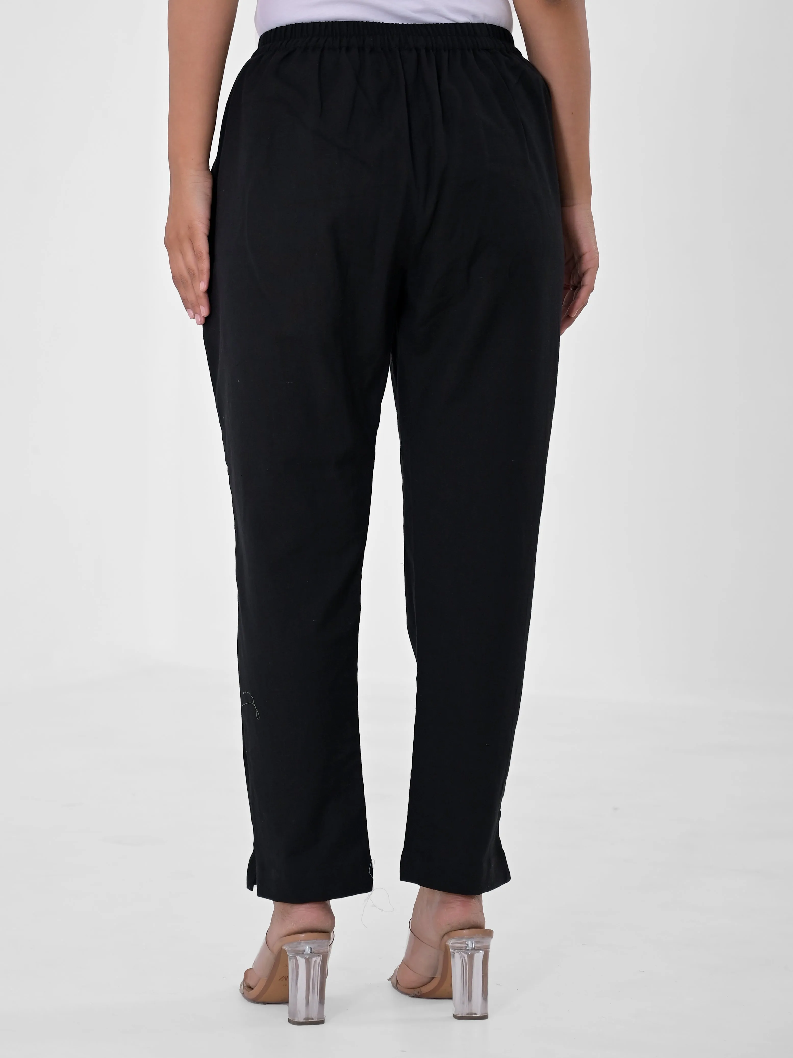 Black Cotton Pants