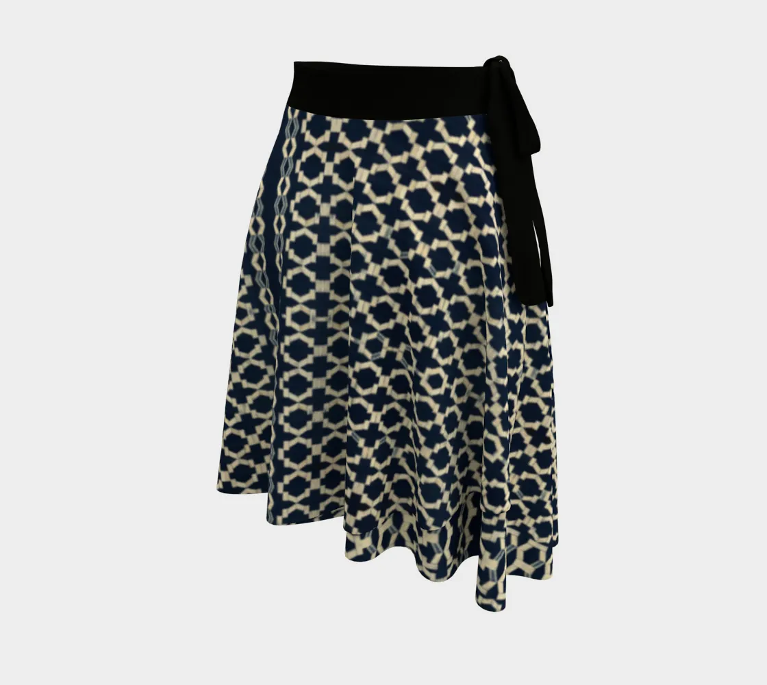 Camelbone Navy Blue X Wrap Skirt