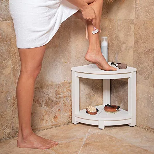 Corner Bench Shower Stool for Shaving Legs Small