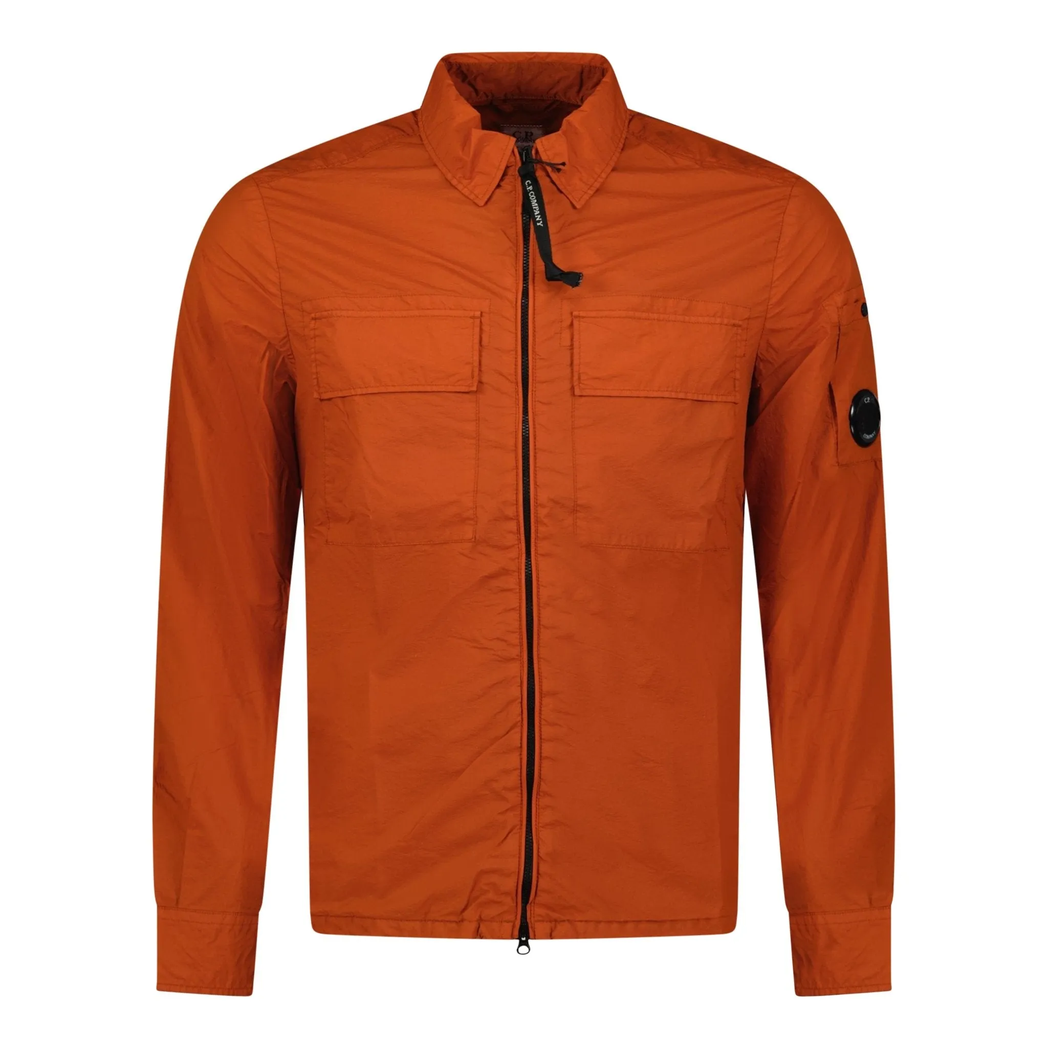 CP COMPANY Lens Chrome Overshirt Jacket Orange