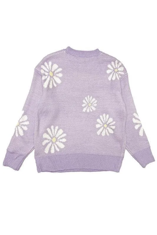 Daisy flower sweater