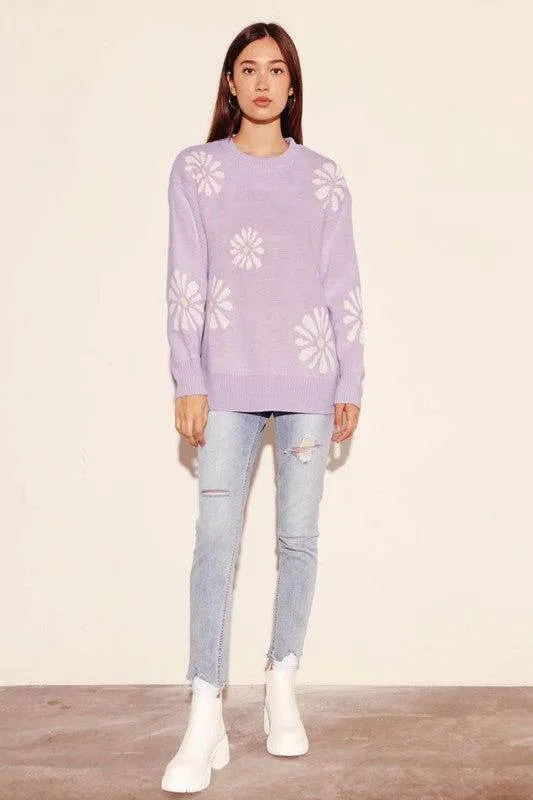 Daisy flower sweater