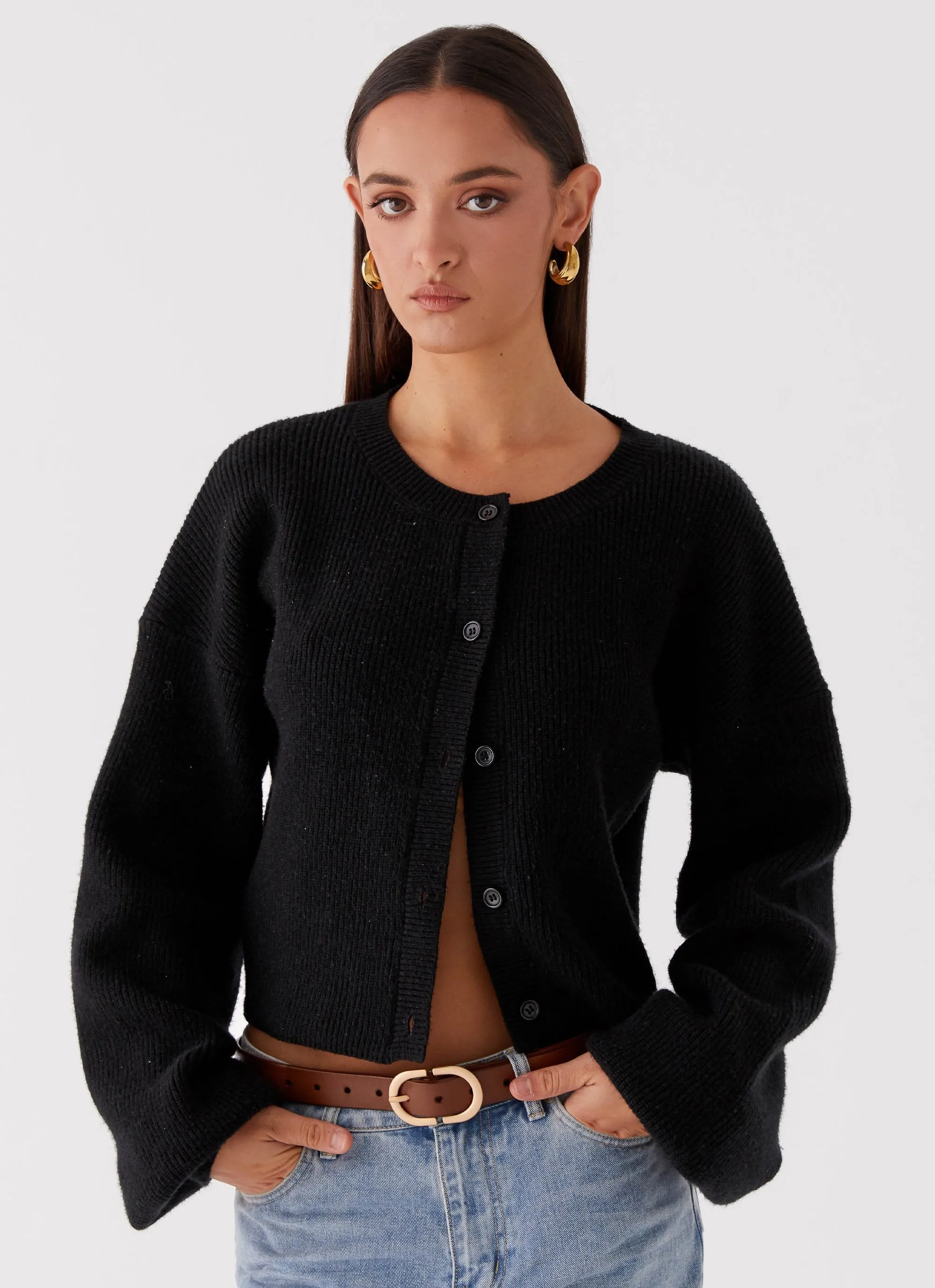 Daphne Knit Cardigan - Black