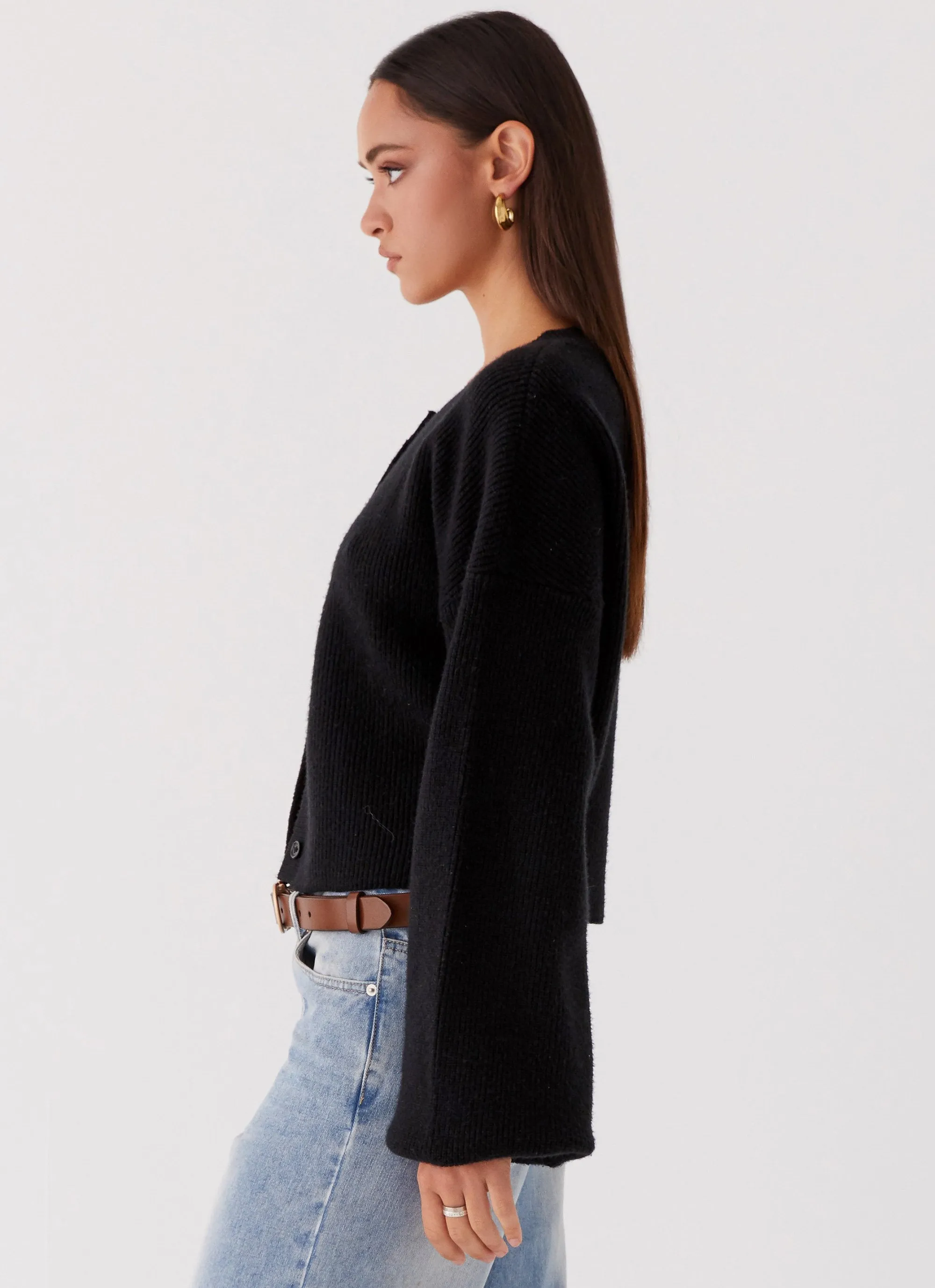 Daphne Knit Cardigan - Black