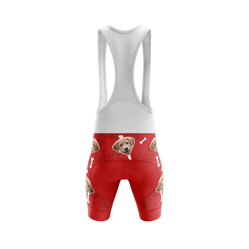 Dog Custom Face Bib & Shorts (Red)