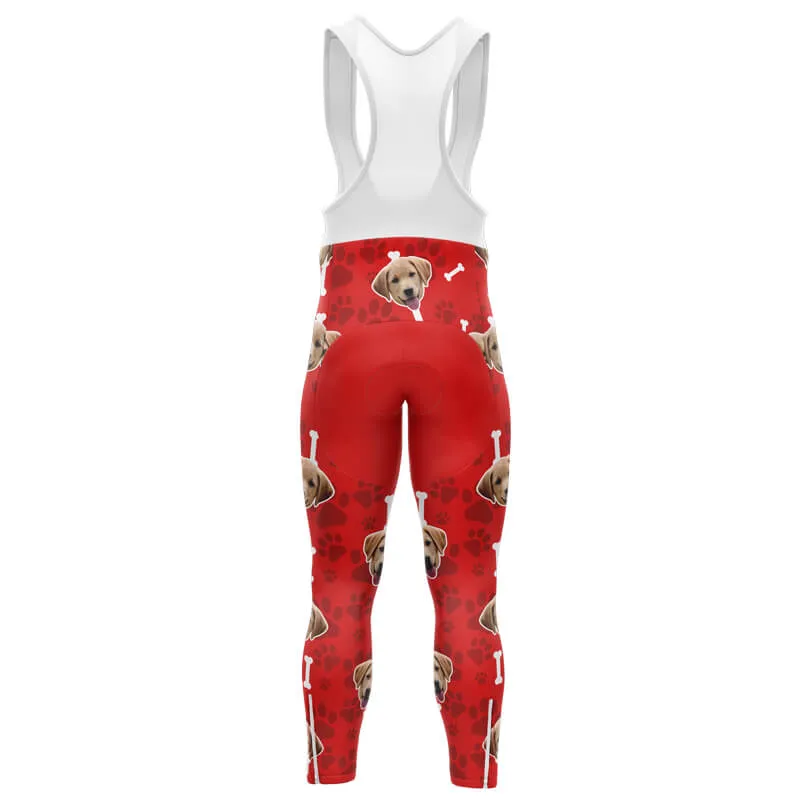 Dog Custom Face Bib & Shorts (Red)