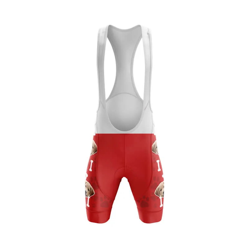 Dog Custom Face Bib & Shorts (Red)