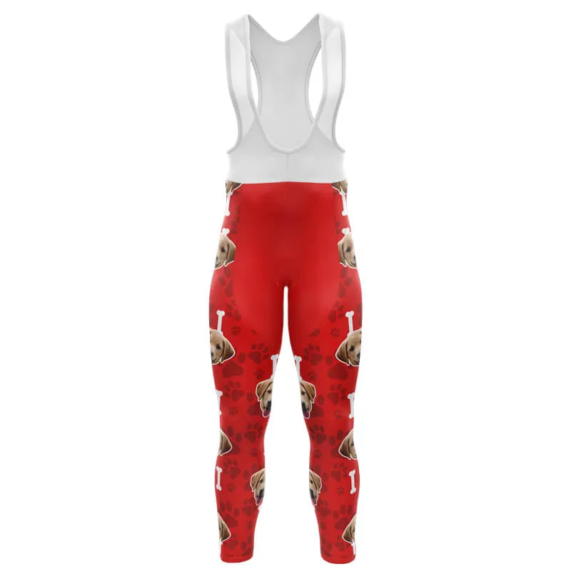 Dog Custom Face Bib & Shorts (Red)