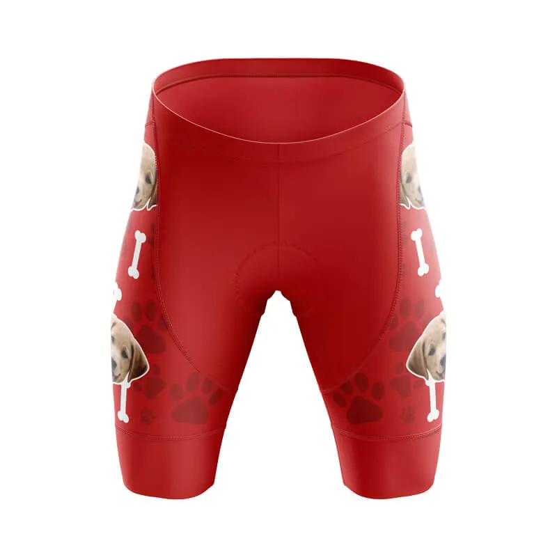 Dog Custom Face Bib & Shorts (Red)