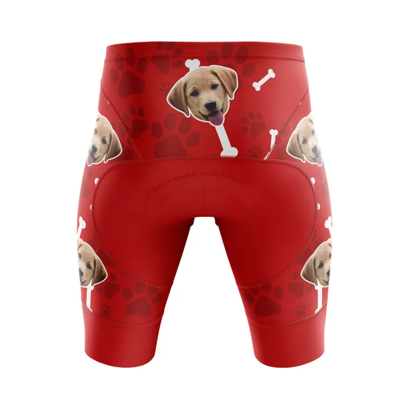 Dog Custom Face Bib & Shorts (Red)