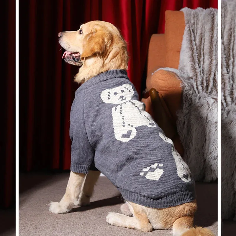 Dog Sweater For Winter Big Dogs Clothes Warm Sweatshirts Coat Clothing for Large Dogs Sweater 3XL-7XL Costume Pet Supplies