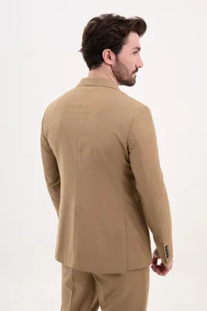 Double Breasted Camel Suit.