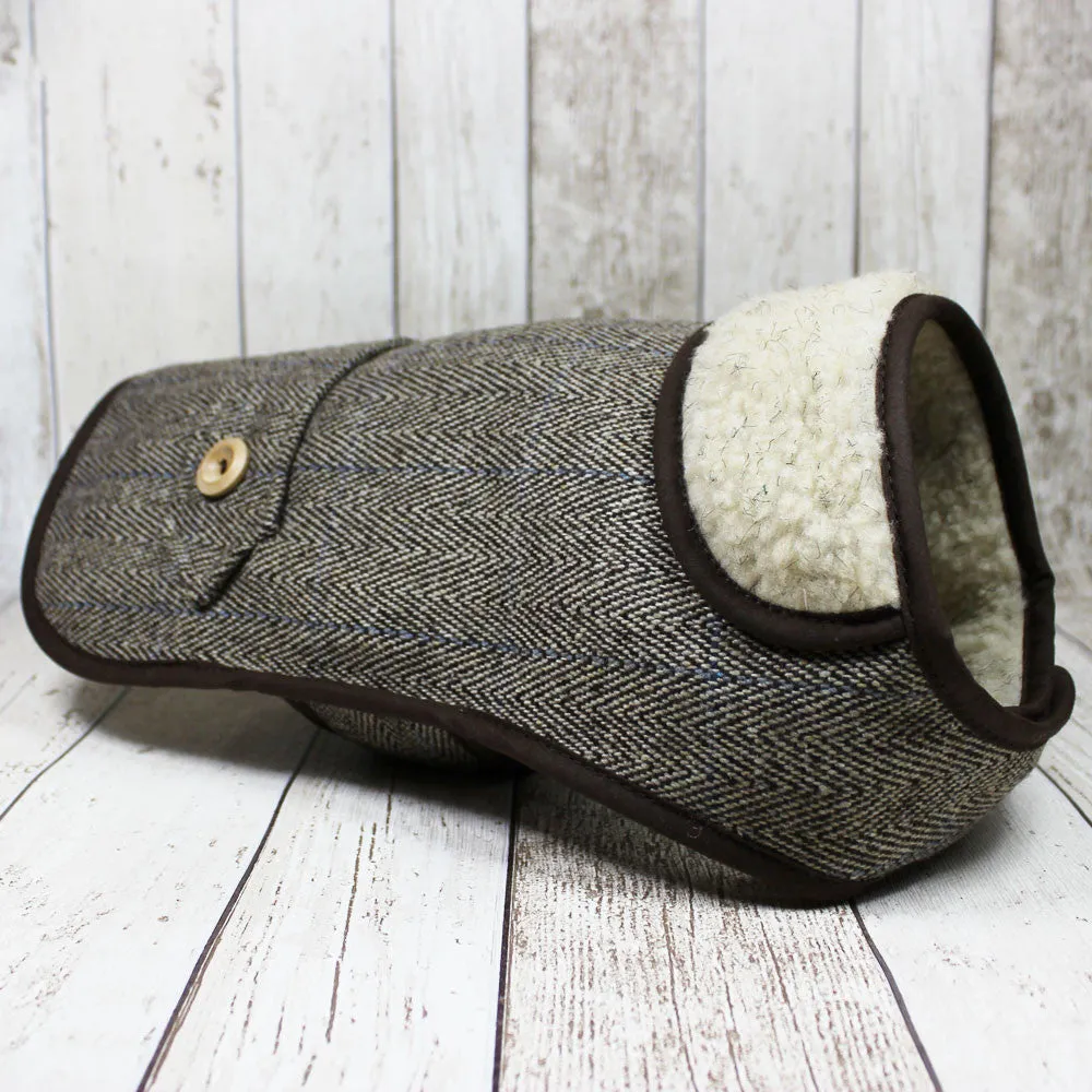 Earthbound Tweed Sherpa Dog Coat