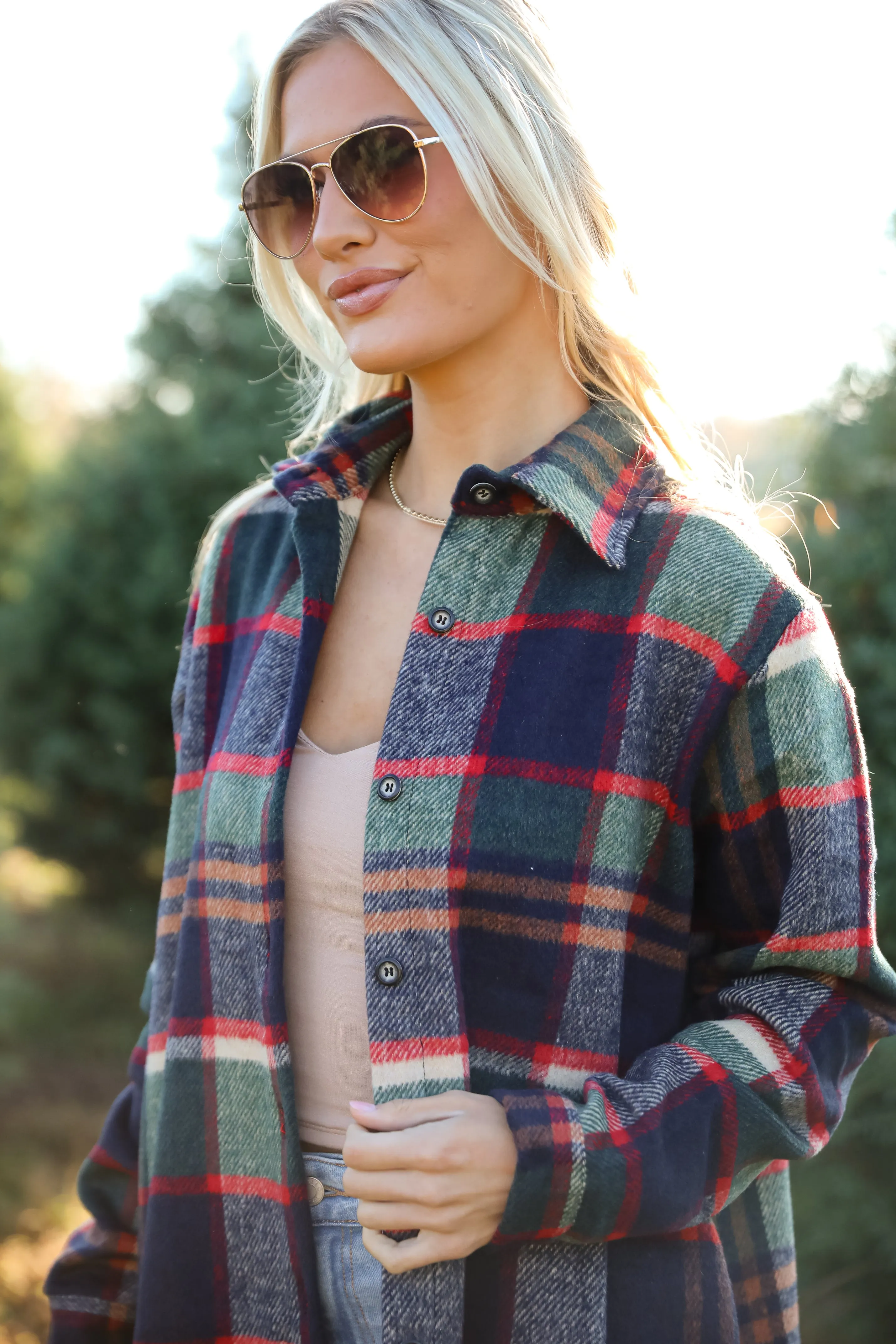 FINAL SALE - Poised Passion Plaid Shacket