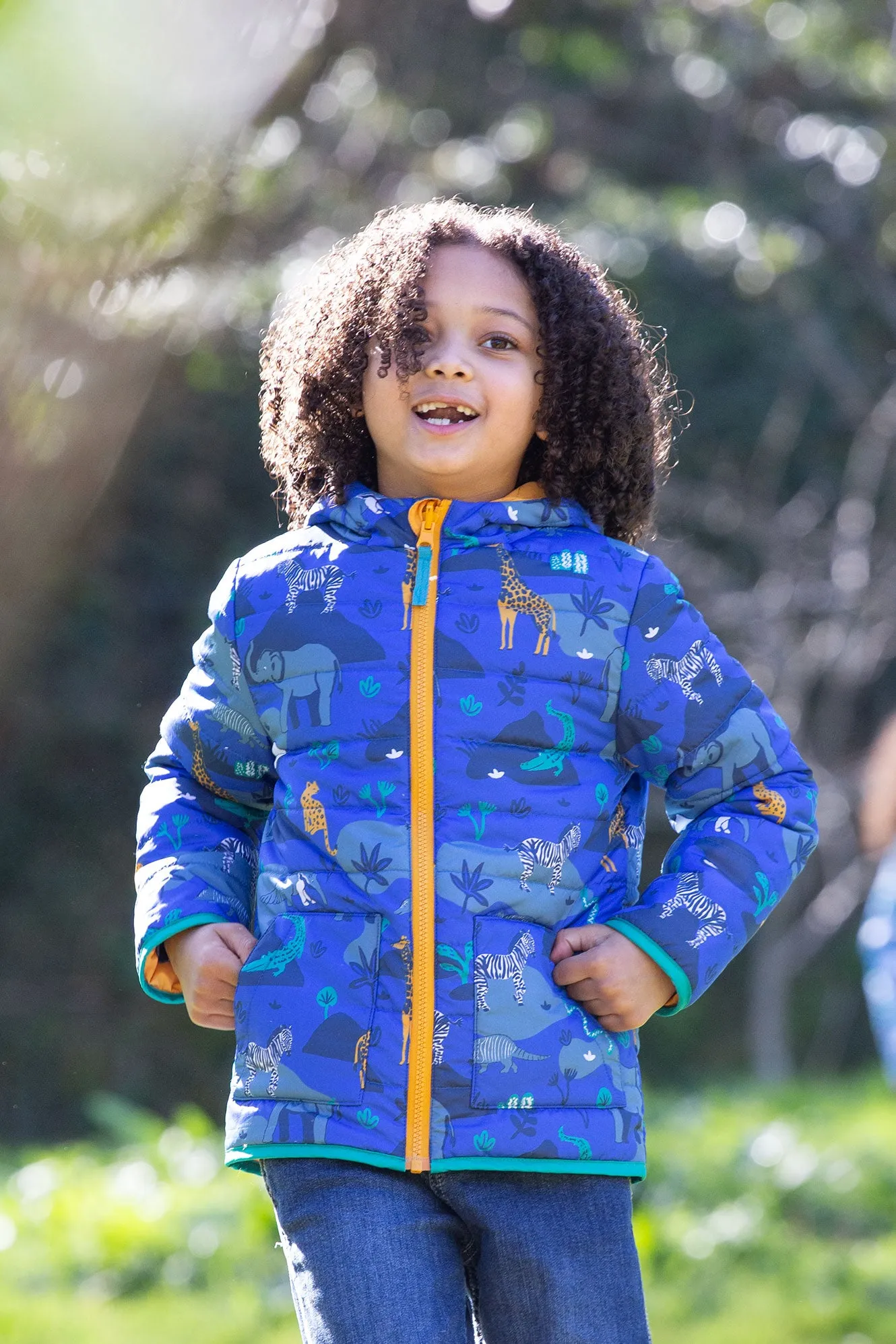 Frugi Toasty Trail Reversible Jacket Safari Camo