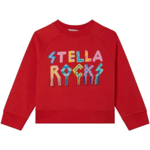 Girls Red Stella Rocks Sweatshirt