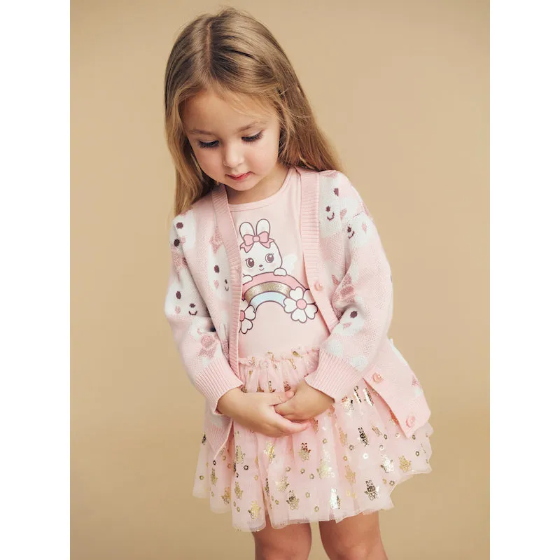 Huxbaby Bunny Love Boxy Cardi