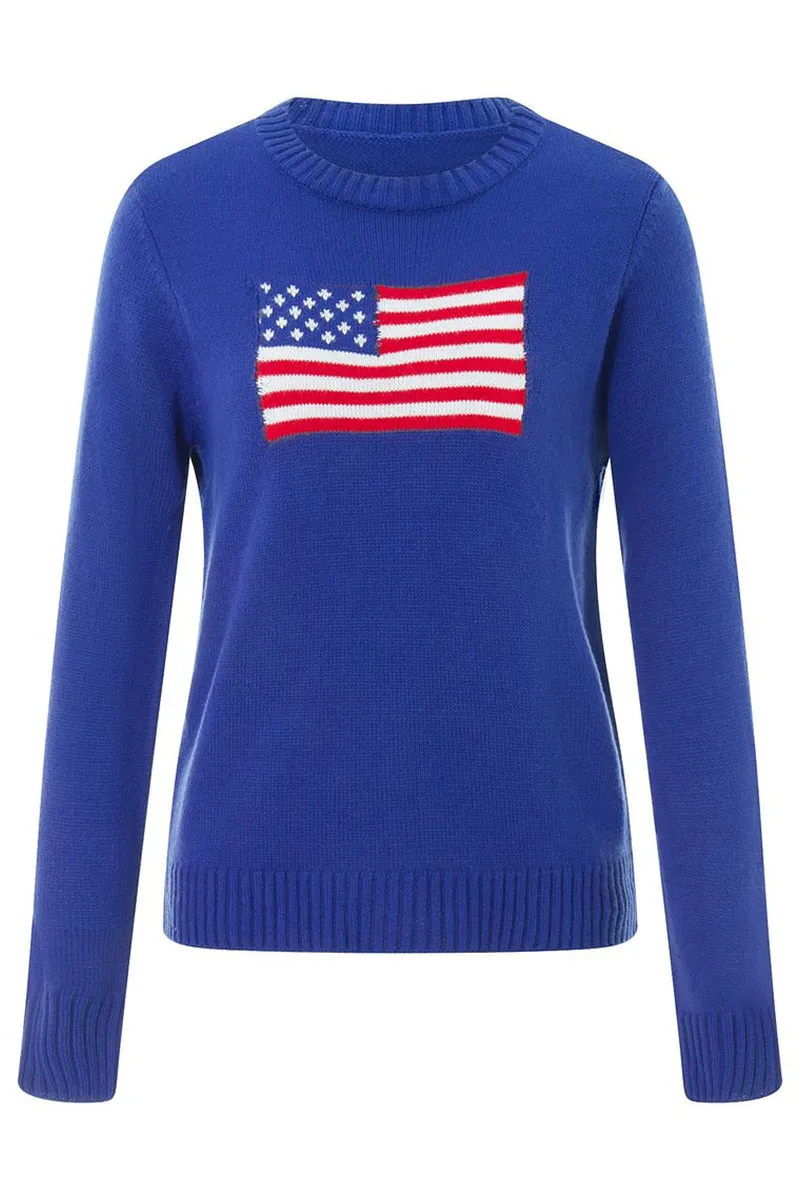 HWR1209 Patriotic Flag Sweater