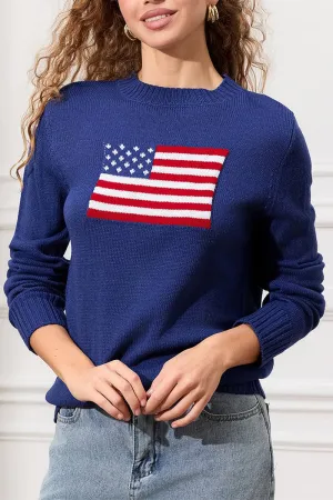 HWR1209 Patriotic Flag Sweater