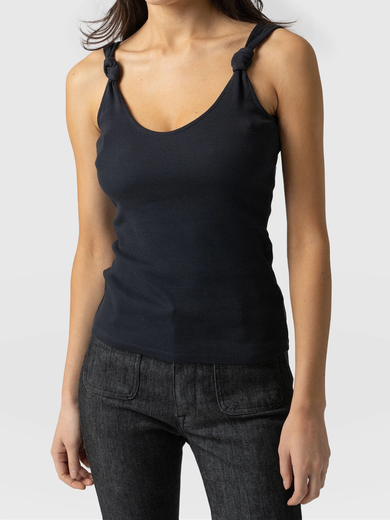 Knot Vest Rib - Navy