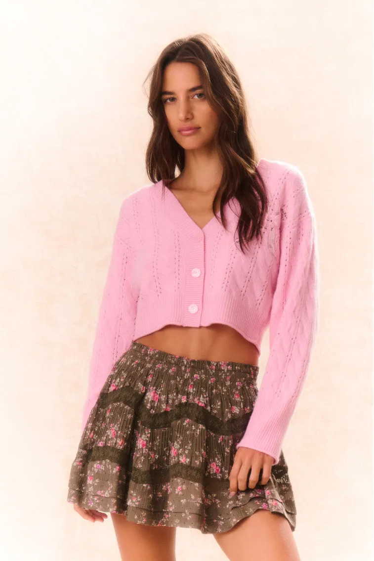 Leota Cropped Wool Cardigan