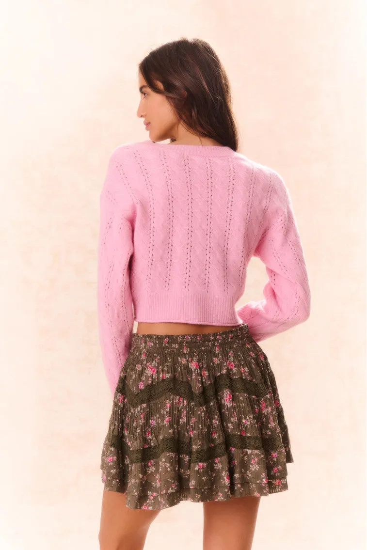 Leota Cropped Wool Cardigan