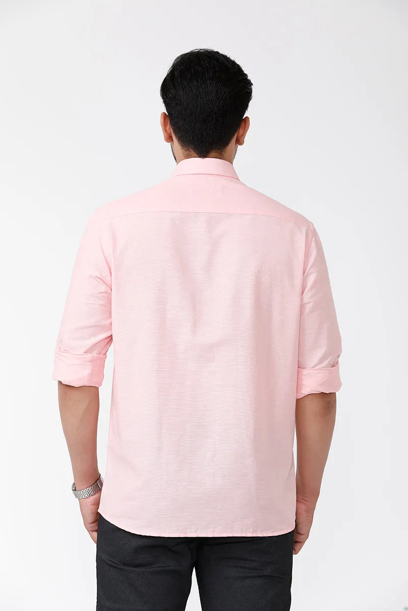 Linen Classic - Pink Formal Shirts for Mens | Uathayam