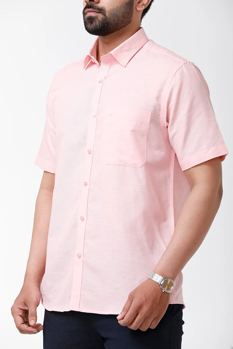 Linen Classic - Pink Formal Shirts for Mens | Uathayam