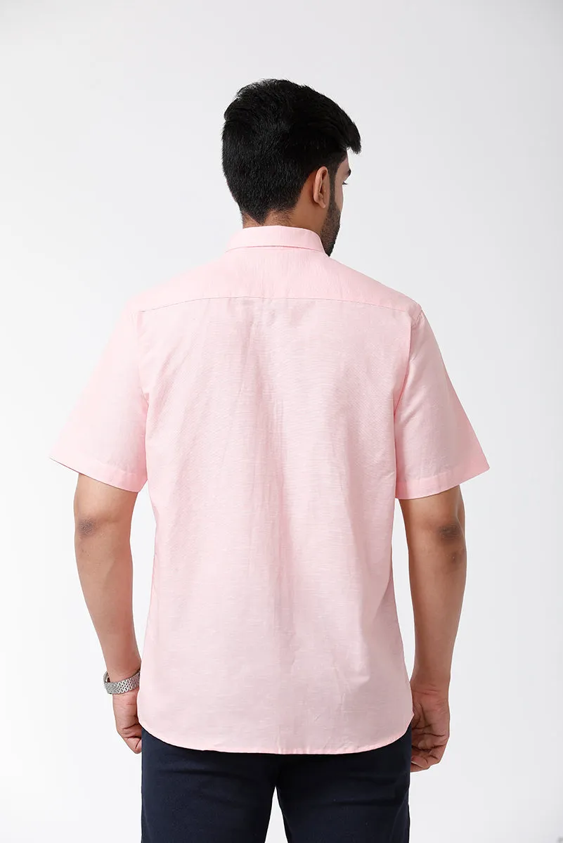 Linen Classic - Pink Formal Shirts for Mens | Uathayam