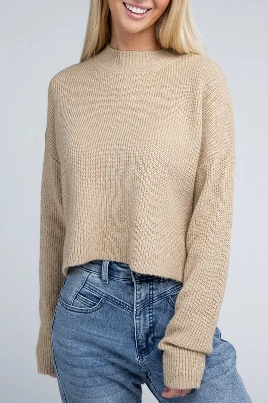 Mock Neck Pullover Sweater