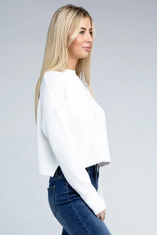 Mock Neck Pullover Sweater