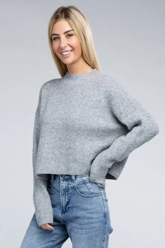 Mock Neck Pullover Sweater