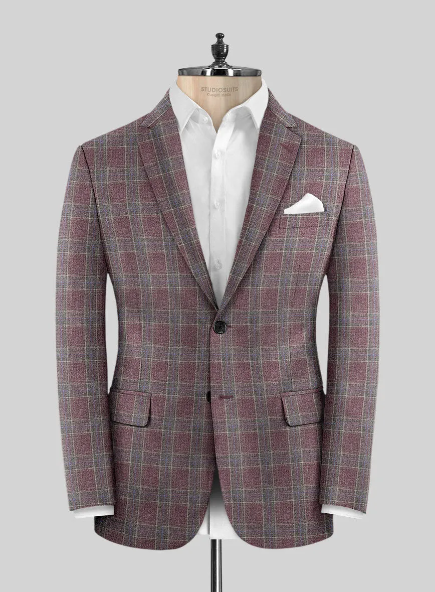 Noble Anton Check Wool Silk Linen Suit