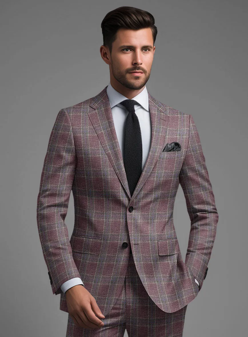 Noble Anton Check Wool Silk Linen Suit