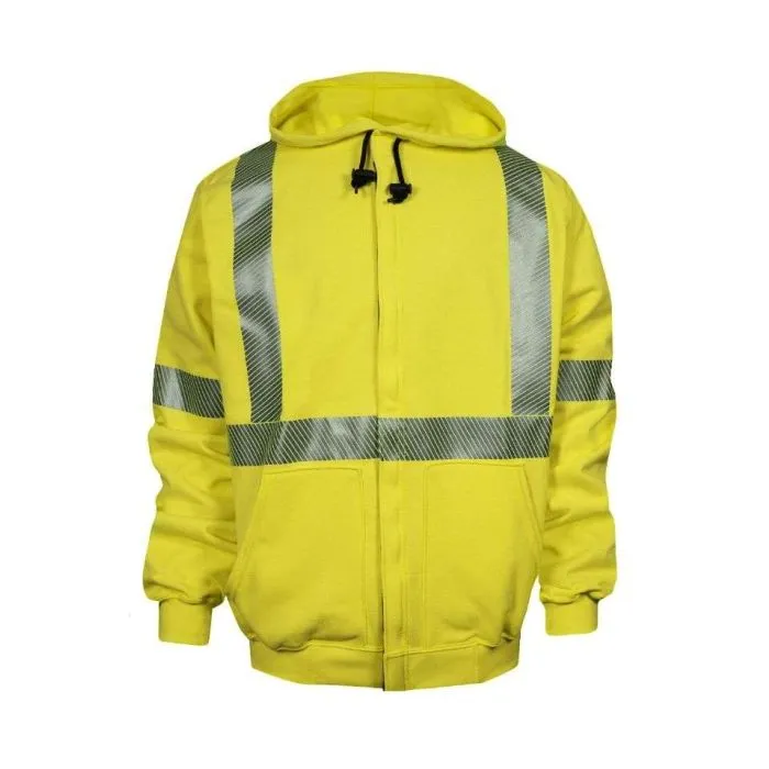 NSA C21HC05C3 VIZABLE FR Hi-Vis Zip Front Sweatshirt - Type R Class 3