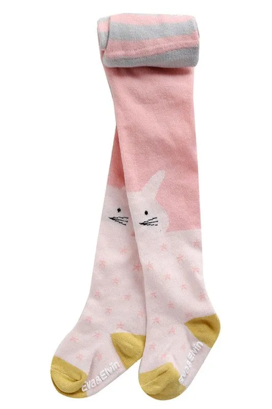 Pink Polka Dot Cat Chloe Girls Tights