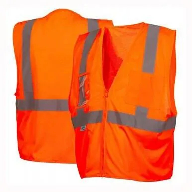 Pyramex RVZ21CP Series Type R - Class 2 Hi-Vis Orange Safety Vest