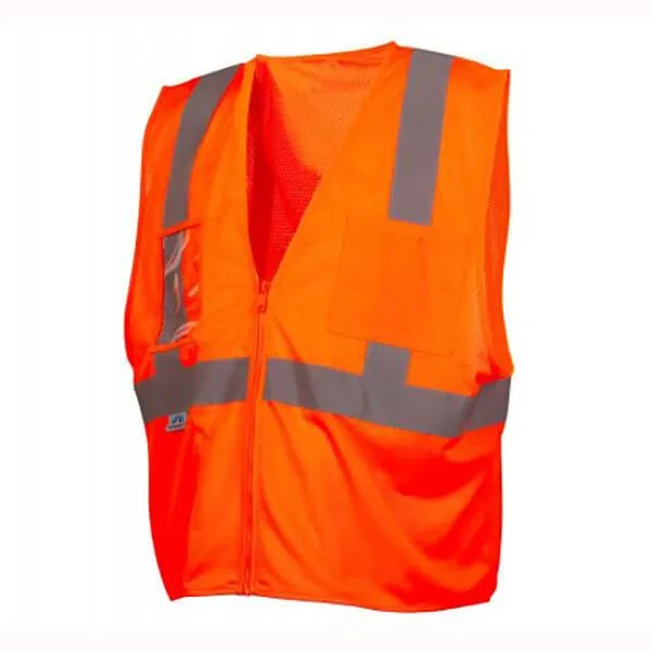 Pyramex RVZ21CP Series Type R - Class 2 Hi-Vis Orange Safety Vest