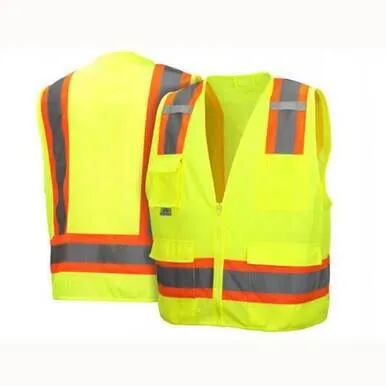 PYRAMEX RVZ24 Series Type R - Class 2 Hi-Vis Orange Safety Vest