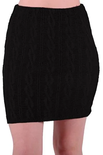 Ren Cozy Sweater Braid Knit Skirt