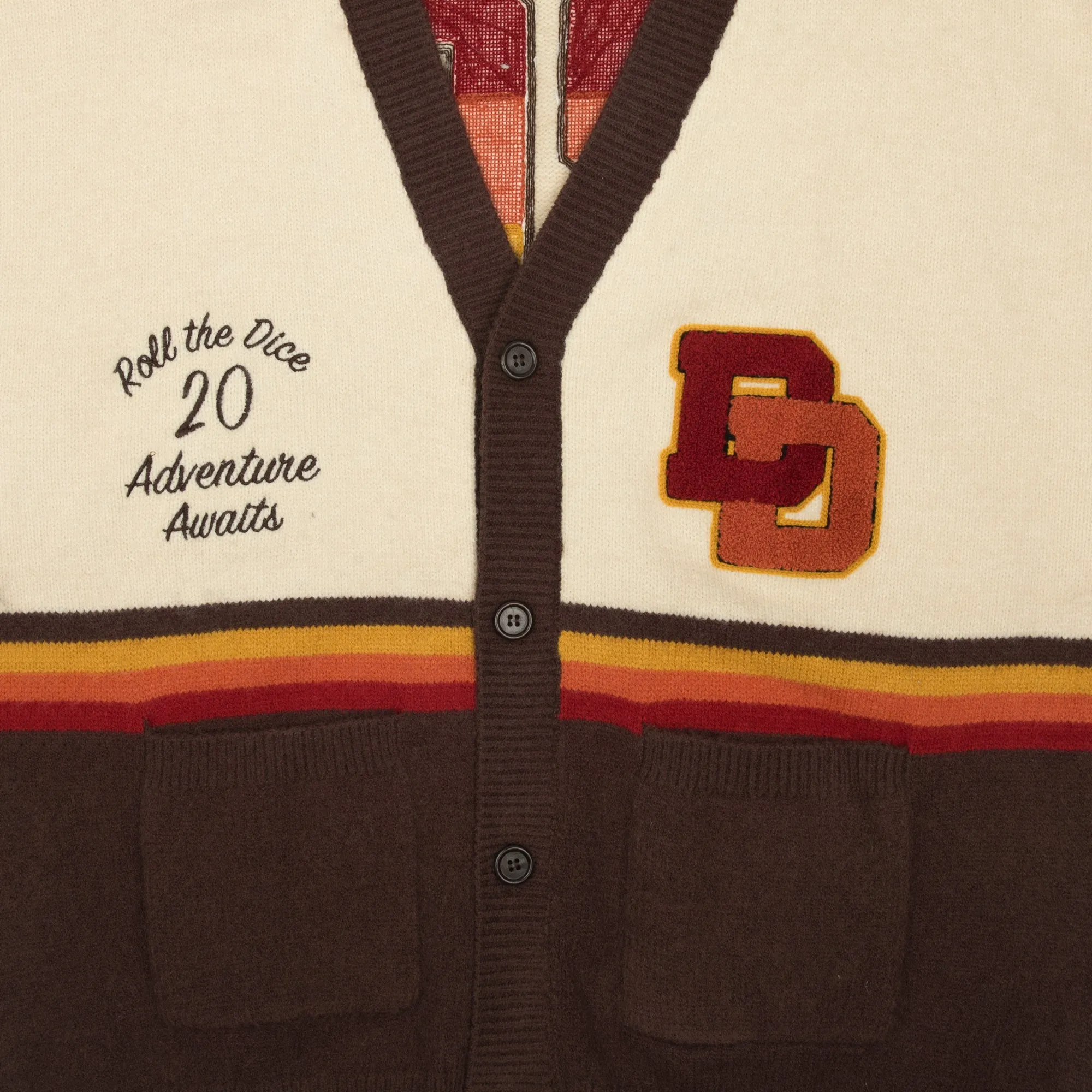 Roll The Dice Retro Varsity Cardigan