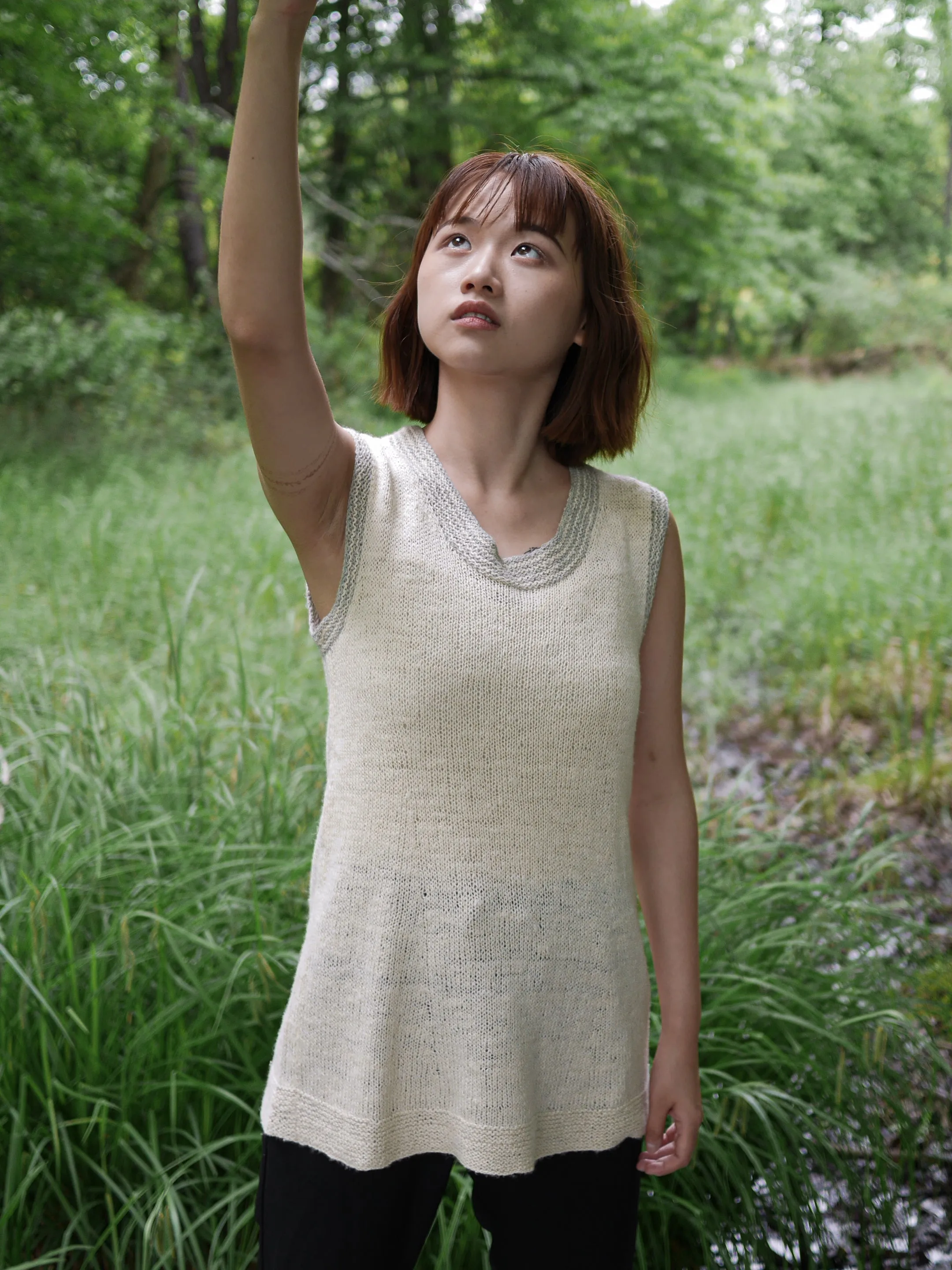 Salt & Pepper elbow-length sleeve <br/><small>knitting pattern</small>