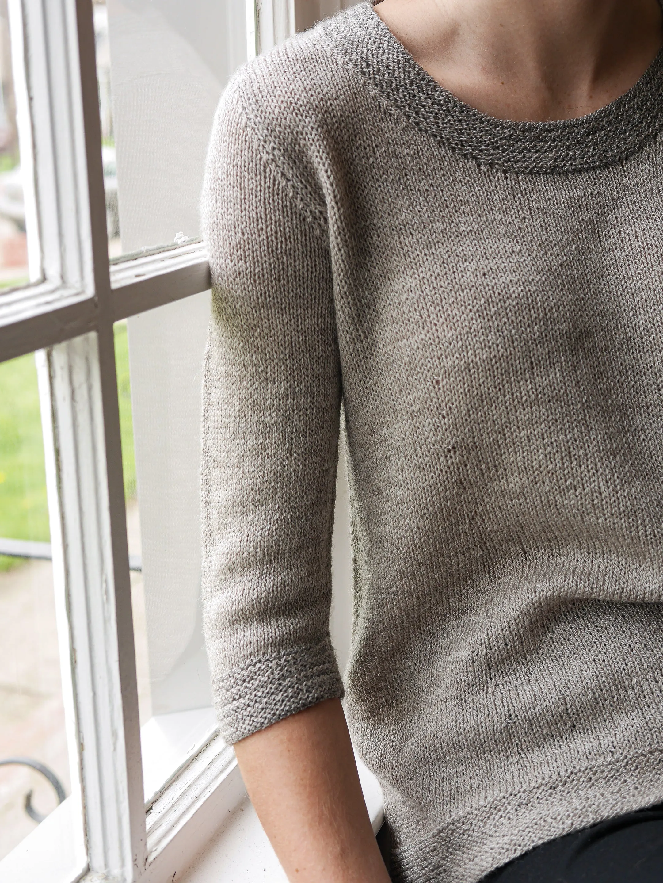 Salt & Pepper elbow-length sleeve <br/><small>knitting pattern</small>