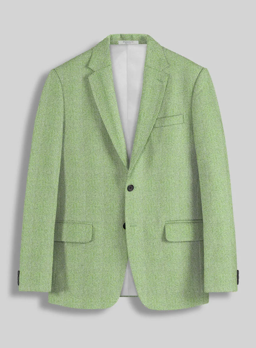 Sartori Celemente Green Herringbone Soft Tweed Suit